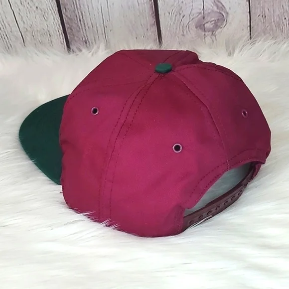 Vintage 90s Budweiser Bud Light Maroon Trucker Snapback Hat Cap Adjustable Strap - Picture 6 of 17